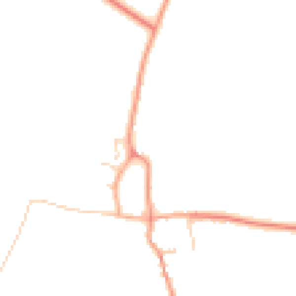 Daytime road noise heatmap for CB25 9GD