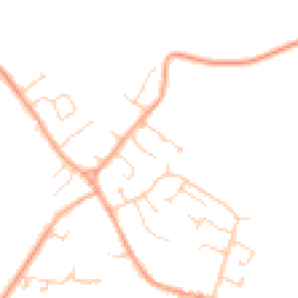 Daytime road noise heatmap for CB25 9GH