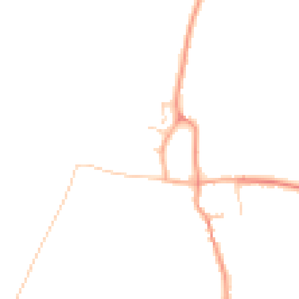 Daytime road noise heatmap for CB25 9GQ