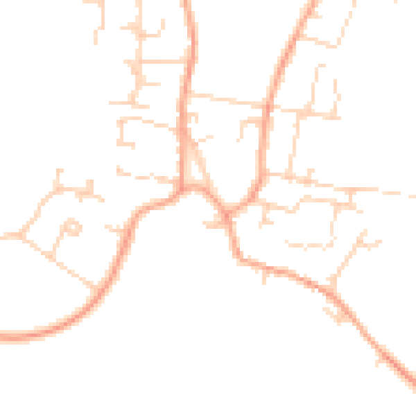 Daytime road noise heatmap for CB25 9HR