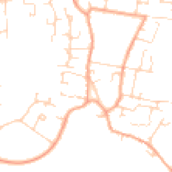 Daytime road noise heatmap for CB25 9HW