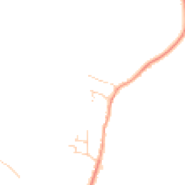 Daytime road noise heatmap for CB25 9JH
