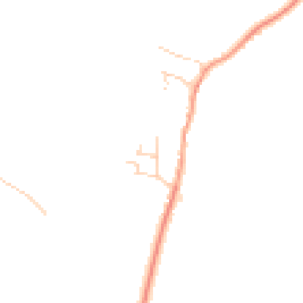 Daytime road noise heatmap for CB25 9JN