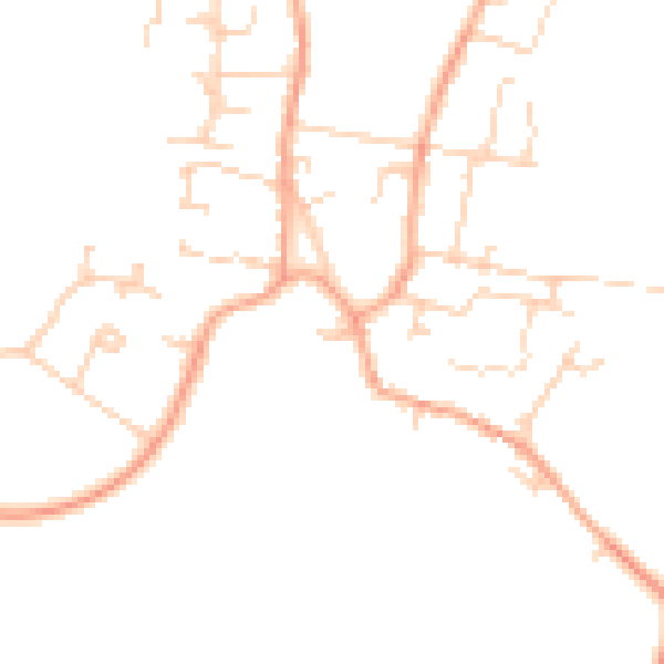 Daytime road noise heatmap for CB25 9JW