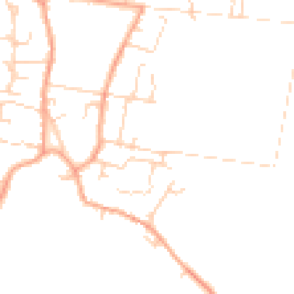 Daytime road noise heatmap for CB25 9ND