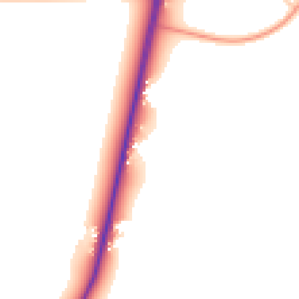Daytime road noise heatmap for CB25 9NL