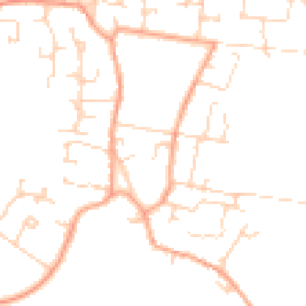 Daytime road noise heatmap for CB25 9NT