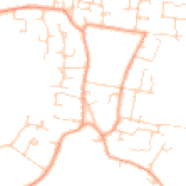 Daytime road noise heatmap for CB25 9NX