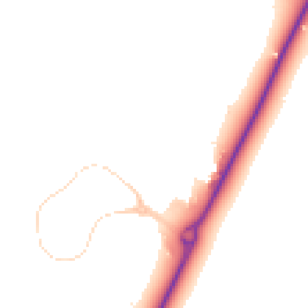 Daytime road noise heatmap for CB25 9PG
