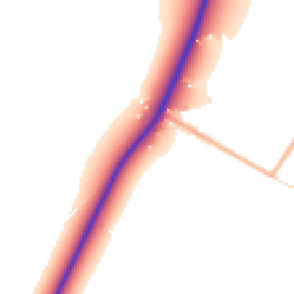 Daytime road noise heatmap for CB25 9PH