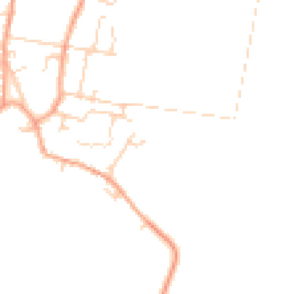 Daytime road noise heatmap for CB25 9PP