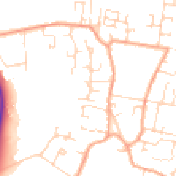 Daytime road noise heatmap for CB25 9RN