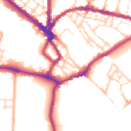 Daytime road noise heatmap for CB3 0AE