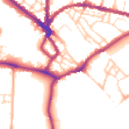 Daytime road noise heatmap for CB3 0AL