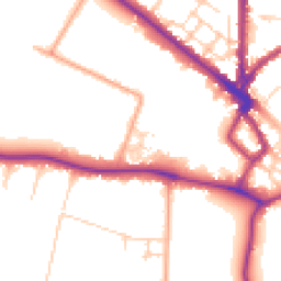 Daytime road noise heatmap for CB3 0AZ