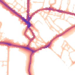 Daytime road noise heatmap for CB3 0BD