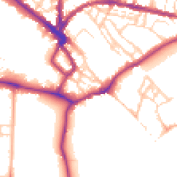 Daytime road noise heatmap for CB3 0BG