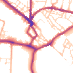 Daytime road noise heatmap for CB3 0BH