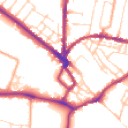 Daytime road noise heatmap for CB3 0BN