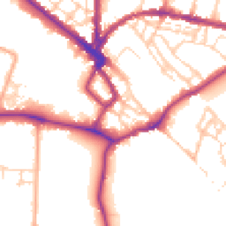 Daytime road noise heatmap for CB3 0BQ