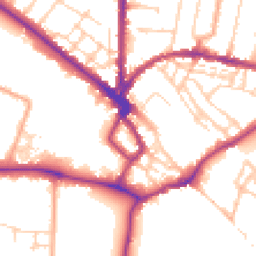 Daytime road noise heatmap for CB3 0BS