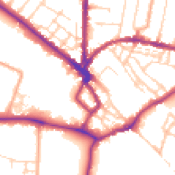 Daytime road noise heatmap for CB3 0BW