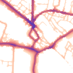 Daytime road noise heatmap for CB3 0BY
