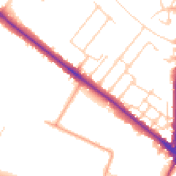 Daytime road noise heatmap for CB3 0DQ