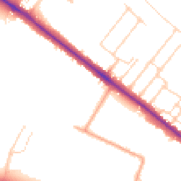 Daytime road noise heatmap for CB3 0EA