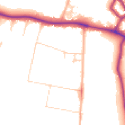 Daytime road noise heatmap for CB3 0EJ