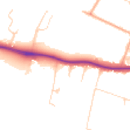 Daytime road noise heatmap for CB3 0EL