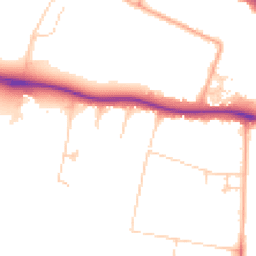 Daytime road noise heatmap for CB3 0EN