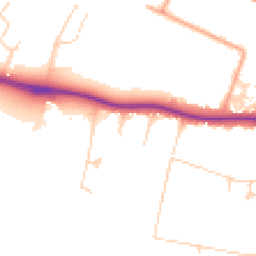 Daytime road noise heatmap for CB3 0EW