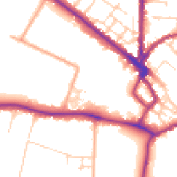 Daytime road noise heatmap for CB3 0FN