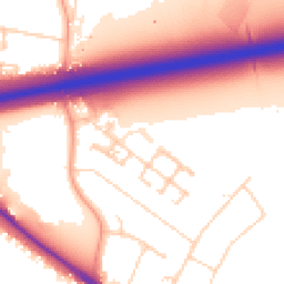 Daytime road noise heatmap for CB3 0GQ