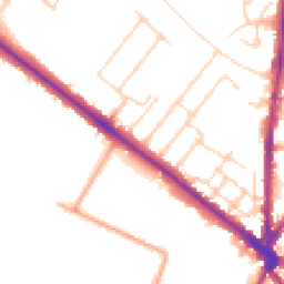 Daytime road noise heatmap for CB3 0JA