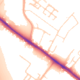Daytime road noise heatmap for CB3 0LU