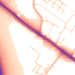 Daytime road noise heatmap for CB3 0LY