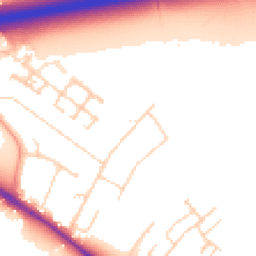 Daytime road noise heatmap for CB3 0NL