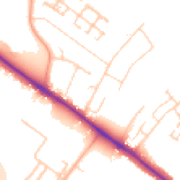 Daytime road noise heatmap for CB3 0NS