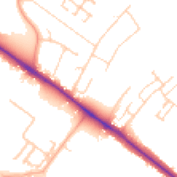 Daytime road noise heatmap for CB3 0NY