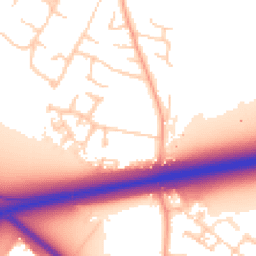 Daytime road noise heatmap for CB3 0PA