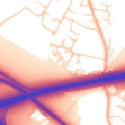 Daytime road noise heatmap for CB3 0PB