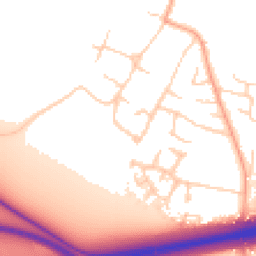 Daytime road noise heatmap for CB3 0PZ