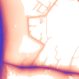 Daytime road noise heatmap for CB3 1AD