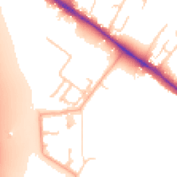 Daytime road noise heatmap for CB3 1AX