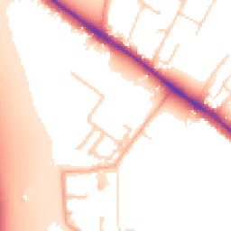 Daytime road noise heatmap for CB3 1AY