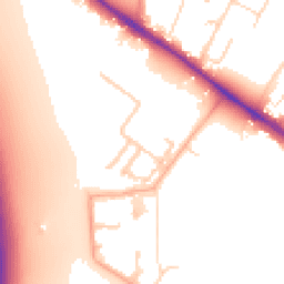 Daytime road noise heatmap for CB3 1BD
