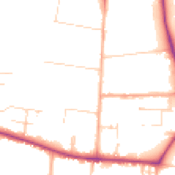Daytime road noise heatmap for CB3 9BD