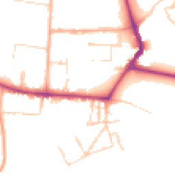 Daytime road noise heatmap for CB3 9BT